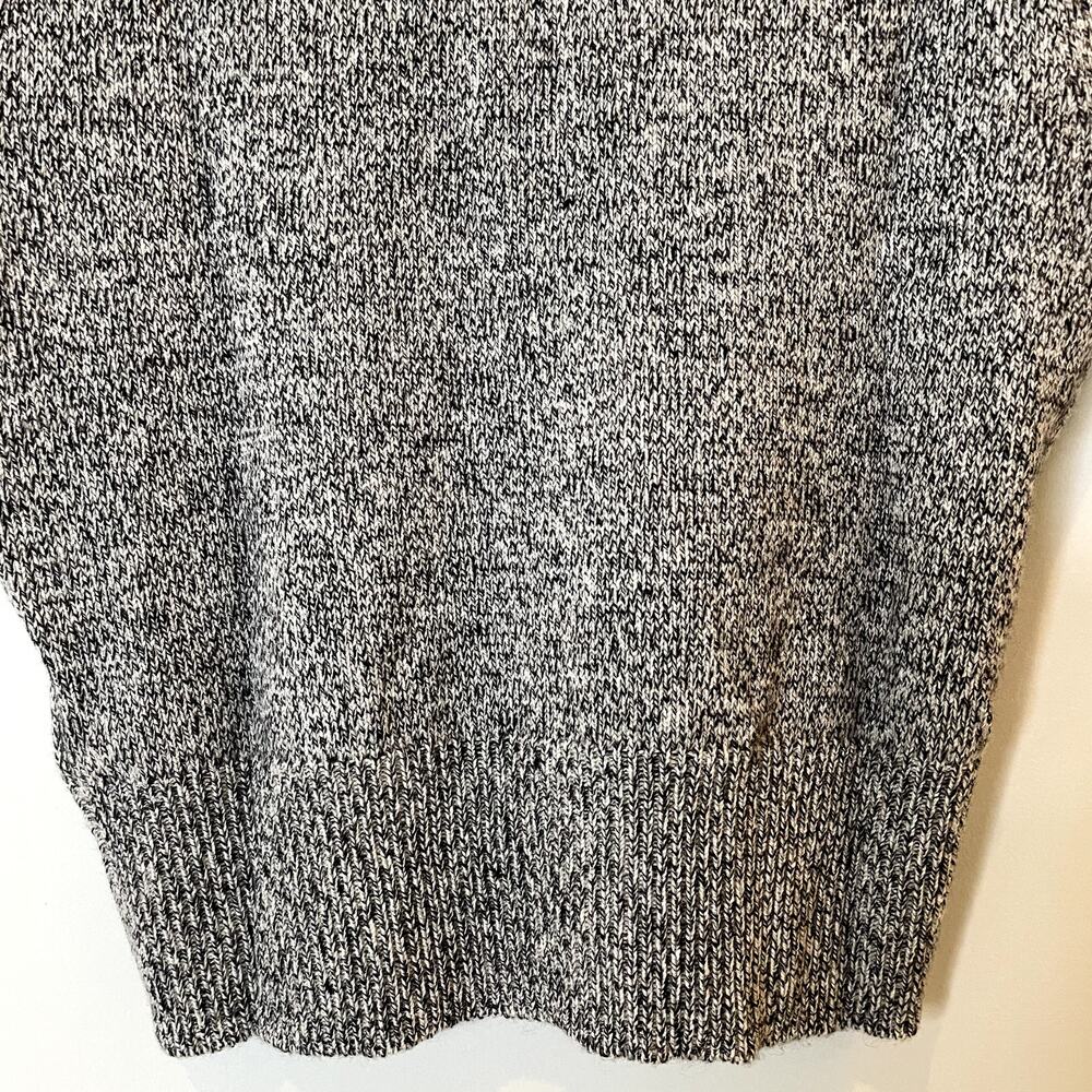 J.Crew Marled Cashmere Sweater Tee Short Sleeve Polo Luxury CG789 Black Grey XS - Picture 10 of 15